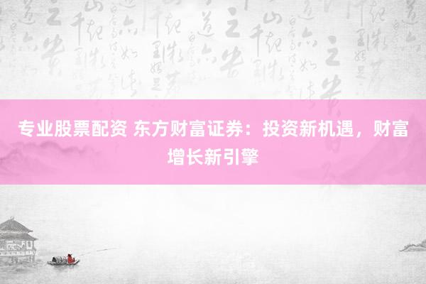专业股票配资 东方财富证券：投资新机遇，财富增长新引擎