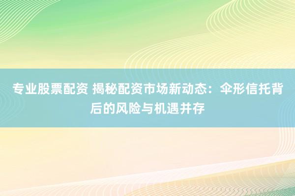 专业股票配资 揭秘配资市场新动态：伞形信托背后的风险与机遇并存