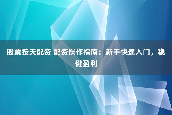 股票按天配资 配资操作指南：新手快速入门，稳健盈利