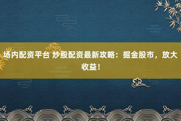 场内配资平台 炒股配资最新攻略:掘金股市,放大收益!