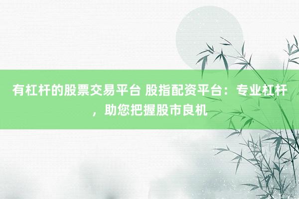 有杠杆的股票交易平台 股指配资平台:专业杠杆,助您把握股市良机